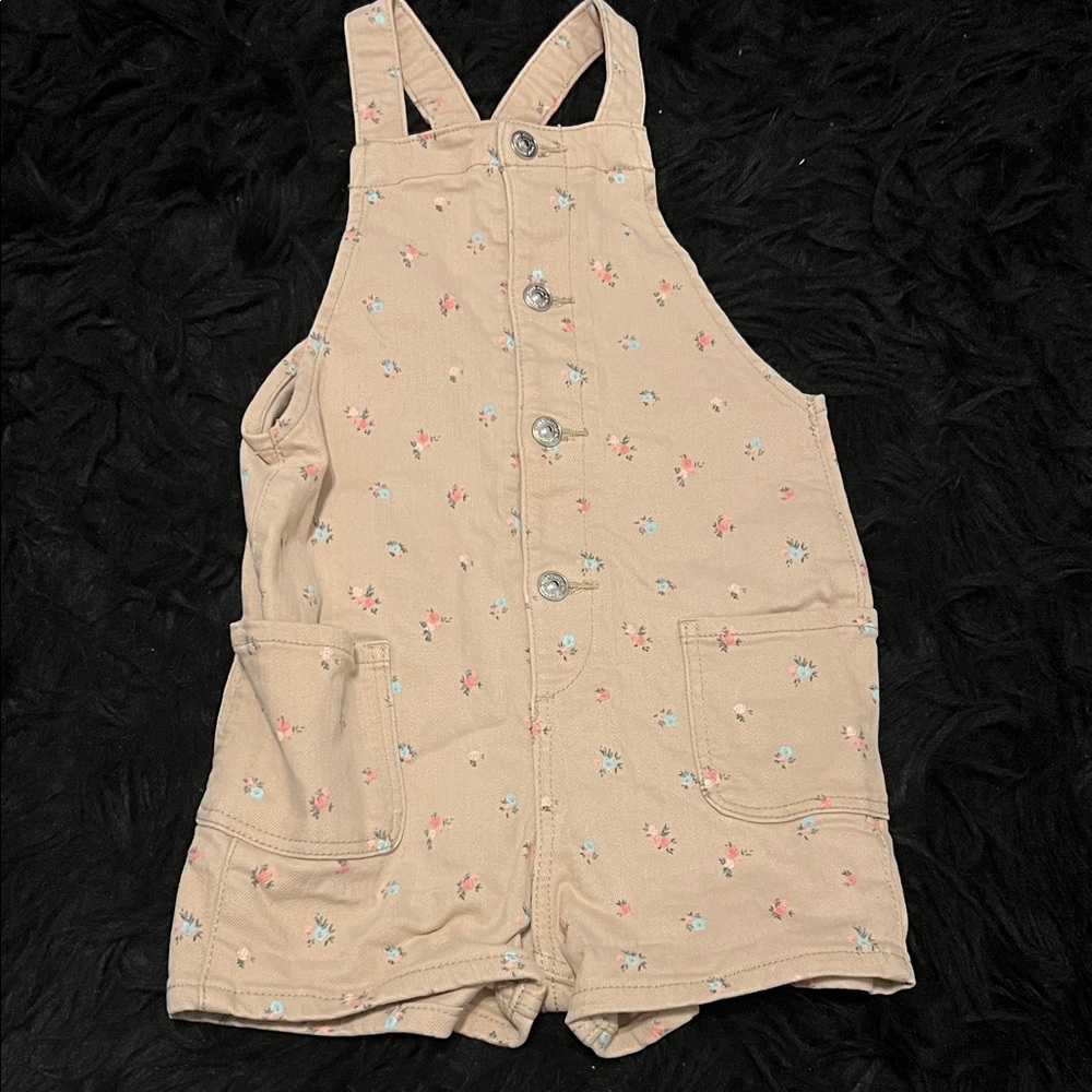 H&M Beige Floral Kids Overalls